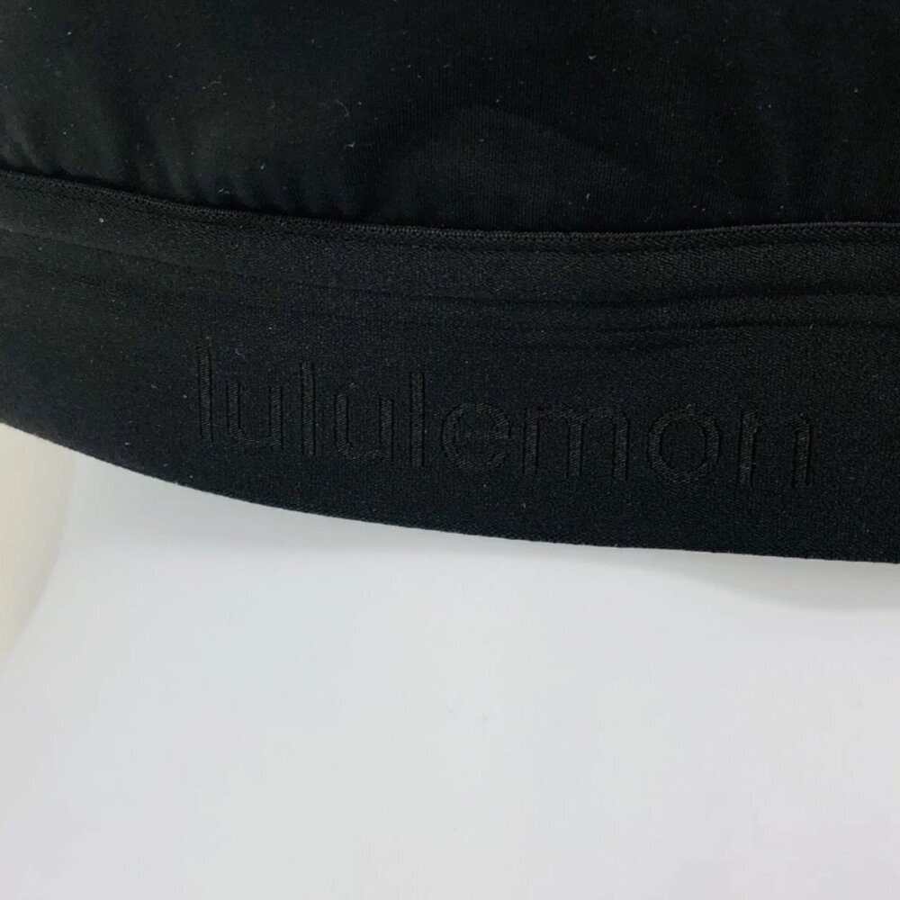 Lululemon Black Back Closure Comfort Strap Sports Bra 34DD Medium Impact Active - Picture 5 of 6